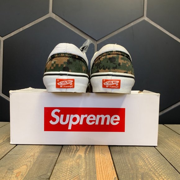 ~Used W/ Damaged Box! Mens Vans Era Pro Supreme x Comme de Garcons Camo Size 6 - Picture 4 of 6
